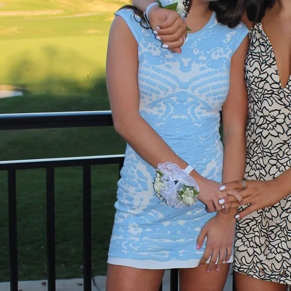 Dresses | Blue And White Homecoming Dress | Poshmark Dresses | Blue And White Homecoming Dress | Poshmark